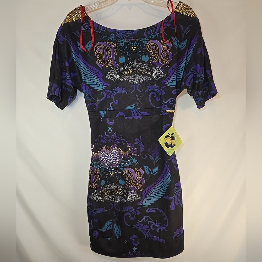 Apple Bottoms Black and Purple Mini Dress